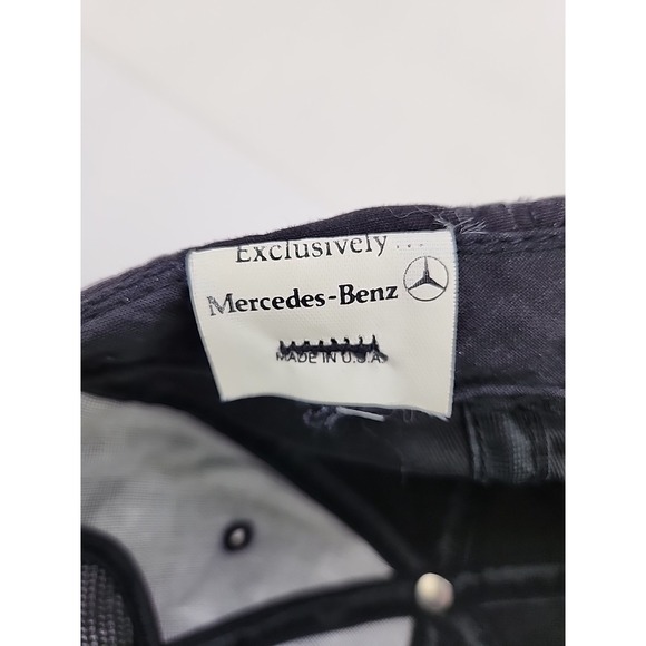 Vintage Mercedes Benz 6 Panel Adjustable Black Hat Cap Made in USA - Picture 8 of 9